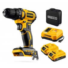 Дрель-шуруповерт бесщеточная 20 В, 45 Н·м, 2 АКБ LMS (2 А·ч), сумка STEHER CB-45-22