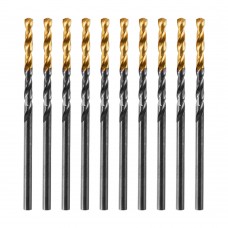Сверло по металлу, 2,5 мм, HSS-Tin, Golden Tip, 10 шт. Denzel (717204)