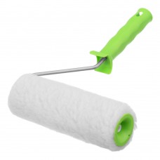 Валик с натуральным мехом, с ручкой, 200 мм, ворс 12 мм, D 48 мм, D ручки 6 мм, Сибртех (80123)