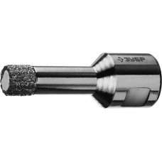 Коронка алмазная вакуумная АВК, d 12 мм, М14, 15 мм кромка ЗУБР Профессионал 29865-12-M14