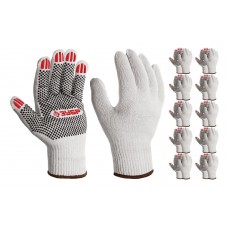 Перчатки х/б ОПТИМА, XL (10), с ПВХ покрытием (точка), 10 класс, 10 пар ЗУБР 11440-XL10