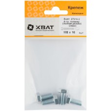 Болт 6-гранная головка (полная резьба) М8 х 16 ( фасовка 4 шт ) DIN933 (27216-2)