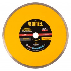 Диск алмазный сплошной, супертонкий, 300 х 25,4 мм, горячее прессование, мокрое резание Denzel (73164)