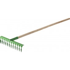 Грабли РОСТОК 430 x 100 x 1500 мм, 14 витых зубьев, сталь, покрытие краска, деревянный черенок высший сорт 421900-14