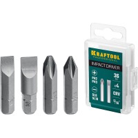 Набор бит для ударной отвертки, 4 шт, 36 мм KRAFTOOL 25551