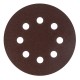 Круг абразивный на ворсовой подложке под липучку, перфорированный, P 100, 125 мм, 5 шт Сибртех (738057)