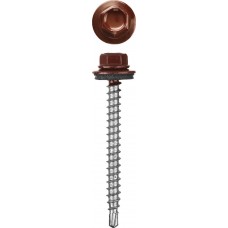 Саморезы СКД кровельные 29 х 4.8 мм, RAL 3005 темно-красный, 2 500 шт, для деревянной обрешетки STAYER 30300-48-029-3005