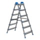 Стремянка двухсторонняя 6 ступеней, сталь профиль, стальные ступени, Сибртех (97986)