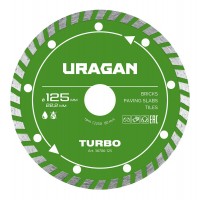 Диск алмазный отрезной сегментированный TURBO URAGAN 125 мм 36706-125  