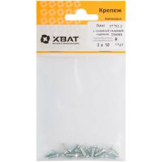 Винт с потайной головкой с полной резьбой оцинкованный DIN 965 3х10 17 шт.(фасовка) (27752-2)