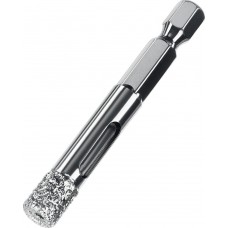 Сверло трубчатое алмазное вакуумное АВК, d 8 мм, HEX 1/4