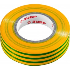 Изолента ПВХ ЭЛЕКТРИК-20 19 мм x 20 м, 6000 В, желто-зеленая, не поддерживает горение ЗУБР Профессионал 1234-6_z02