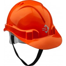 Каска защитная, оранжевая, реечный механизм, универсальное крепление для наушников и щитков ЗУБР 11090_z01