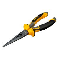 Длинногубцы прямые 205 мм, трехкомпонентные рукоятки Denzel (17302)