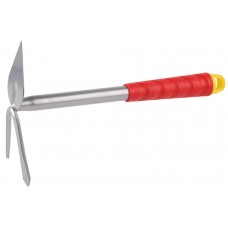 Садовая мотыжка 310 мм, 2 зубца, сердцевидное лезвие, стальная, коннекторная система GRINDA 8-421437_z01