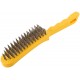 Корщетка стальная, желтая пластиковая ручка, 275 мм, 6-ти рядная (38440)