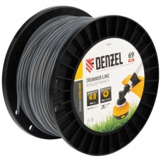 Леска для триммера двухкомпонентная круглая, 4,0мм х 69м, на DIN катушке EXTRA CORD Denzel (96811)
