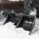 Лопата для уборки снега, полипропилен, 535х375х1400, стальной черенок, BASE Palisad (61493)