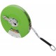 Рулетка, фибергласовая лента, зеленый пластиковый корпус 30 м