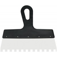 Шпатель фасадный нержавеющий зубчатый 250 мм / зуб 10 мм (06609)