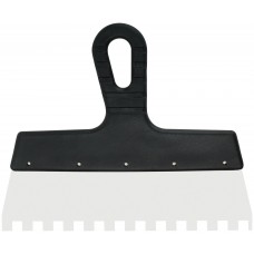 Шпатель фасадный нержавеющий зубчатый 250 мм / зуб 10 мм (06609)