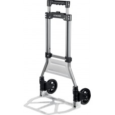 Тележка складная хозяйственная до 90кг каркас из стали платформа из алюминия 39х28см колеса d13см вес 4кг PROTruck STAYER 38755-90