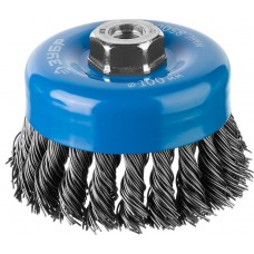 Щетка-крацовка чашечная для УШМ 100 мм, стальная проволока 0.8 мм ЗУБР Профессионал 35277-100_z02