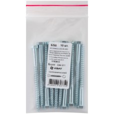 Болт сантехнический 6х80 мм DIN 571, 10 шт 31608-0