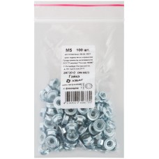 Гайка шестигранная с фланцем (DIN 6923) М5 100 шт Фасовка (28730-0)