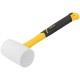 Киянка резиновая белая, фиберглассовая ручка 65 мм ( 680 гр )