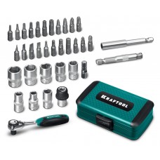 Набор инструмента универсальный 35 предм., 1/4 X-Drive 35 KRAFTOOL 27974