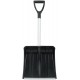 Лопата для уборки снега авто Мини пластиковая, укороченный алюм. черенок 365x380x850 мм (68105)