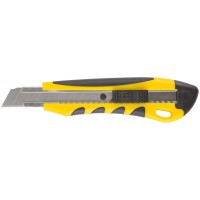 Нож технический 18 мм усиленный прорезиненный (10252)