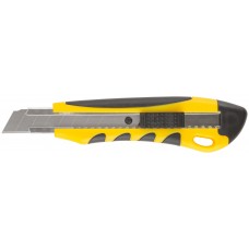 Нож технический 18 мм усиленный прорезиненный (10252)