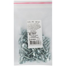 Саморезы для листовых пластин, остроконечные 4,2 х 16 100 шт Фасовка (22716-0)