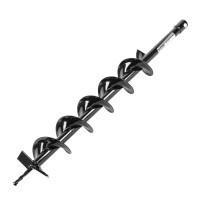 Шнек для грунта E-100, диаметр 100 мм, длина 800 мм,соединение 20 мм, несъемный нож Denzel (56022)