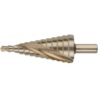 Сверло ступенчатое HSS Co5% ( Р6М5К5 ) по металлу, спиральный профиль, 13 ступеней, 6-30 мм