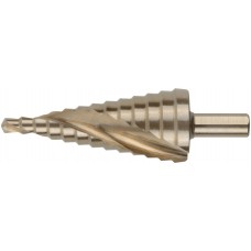 Сверло ступенчатое HSS Co5% ( Р6М5К5 ) по металлу, спиральный профиль, 13 ступеней, 6-30 мм