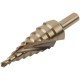 Сверло ступенчатое HSS Co5% ( Р6М5К5 ) по металлу, спиральный профиль, 9 ступеней, 4-20 мм