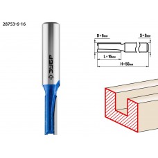 Фреза пазовая прямая 6 x 16 мм, хвостовик 8 мм ЗУБР Профессионал 28753-6-16