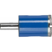 Сверло трубчатое алмазное d 22 мм, Р100, цилиндрический хвостовик, для дрели ЗУБР Профессионал 29860-22