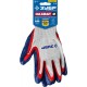 Перчатки х/б ЗАХВАТ-2 S-M с двойным текстурированным нитриловым обливом, повышенная износостойкость, 13 класс ЗУБР Профессионал 11454-S