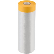 Укрывная пленка с золотистой малярной лентой, статически заряжена, 7 мкр., 270 см х 17 м, Clever Cover, 30-7118