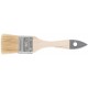 Кисть флейцевая Лайт, натур. cветлая щетина, деревянная ручка 1,5 (38 мм) (00804)