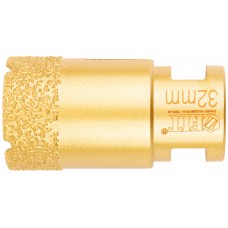 Коронка кольцевая для УШМ, М14, по керамограниту, камню и кафелю алмазная, вакуумное спекание 32х60 мм (16343)