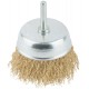 Корщетка, тип чашка, со штифтом, стальная латунированная волнистая проволока 75 мм (38488М)