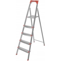 Лестница-стремянка стальная, 5 ступеней, вес 6,65 кг (65333)