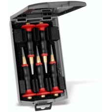 Набор пробойников DIN 6458 с протектором, 5 пр., пробойники DIN 6458 O 2/3/4/5/6 мм, 8-гран. профиль 10 мм, пластиковый кейс (RE-4241420)