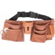 Пояс для инструмента двойной, кожа, 10 отделений, 1 петля для инструмента