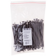 Саморезы черные по гипроку к металлу 4,2 х 90 100 шт (фасовка) (22690-0)